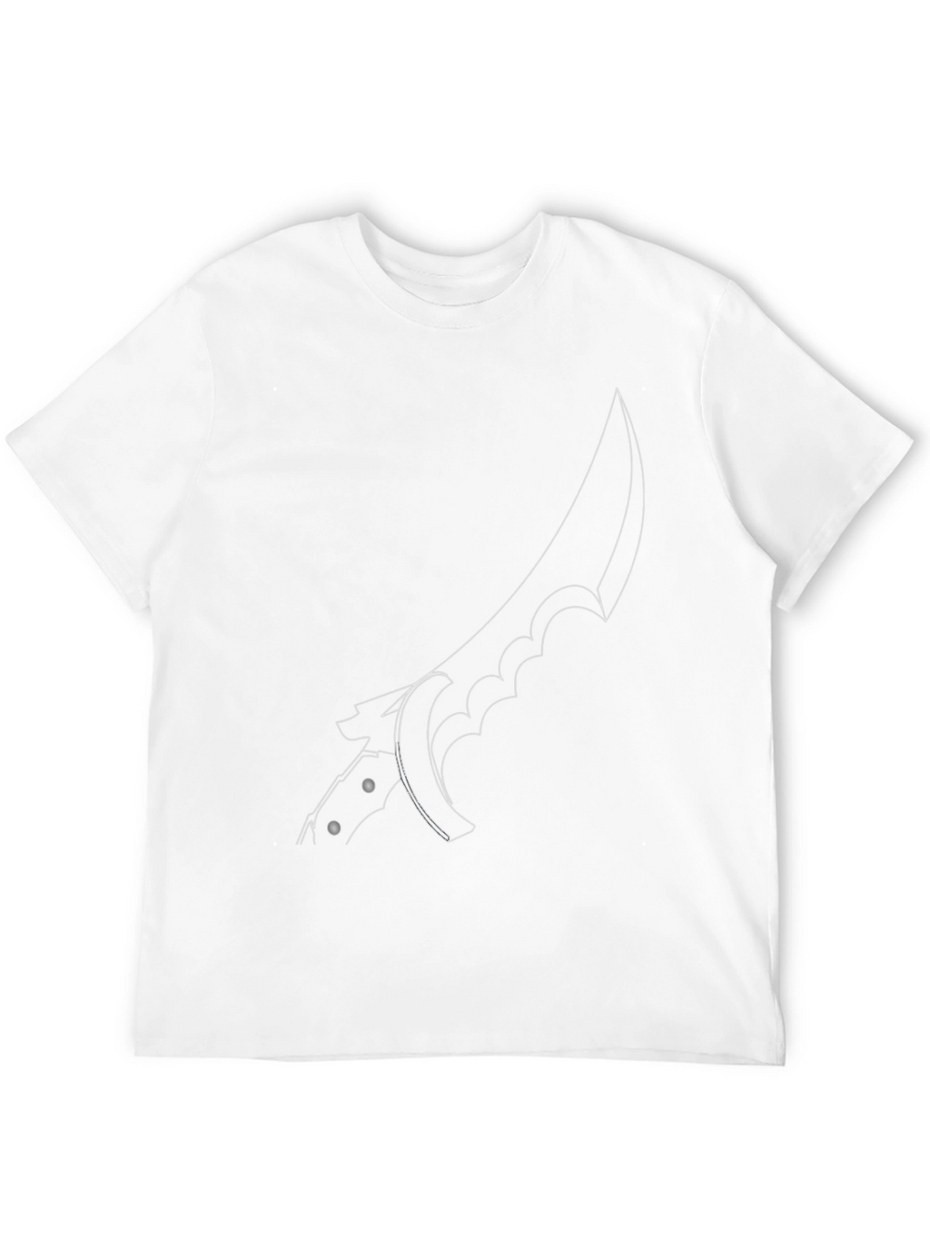 Edgy Knife Graphic Tee - Black Cotton Shirt