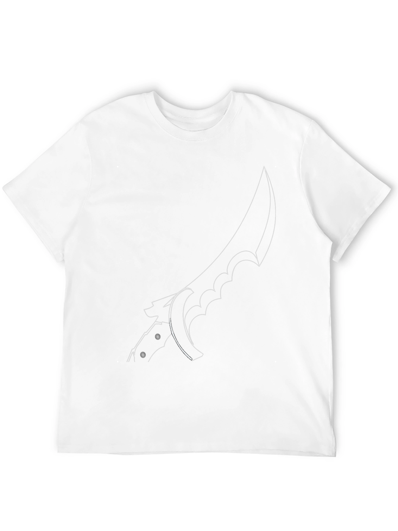 Edgy Knife Graphic Tee - Black Cotton Shirt