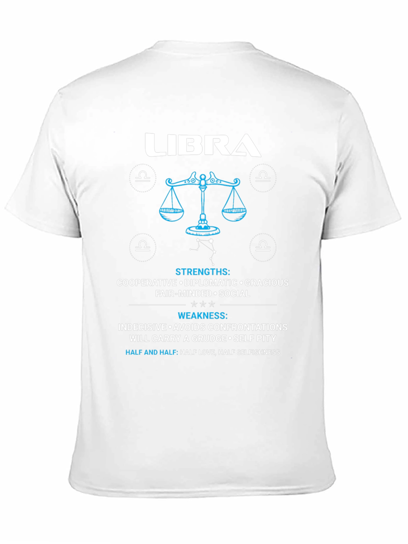 Libra Zodiac Sign Strengths & Weaknesses Graphic T-Shirt
