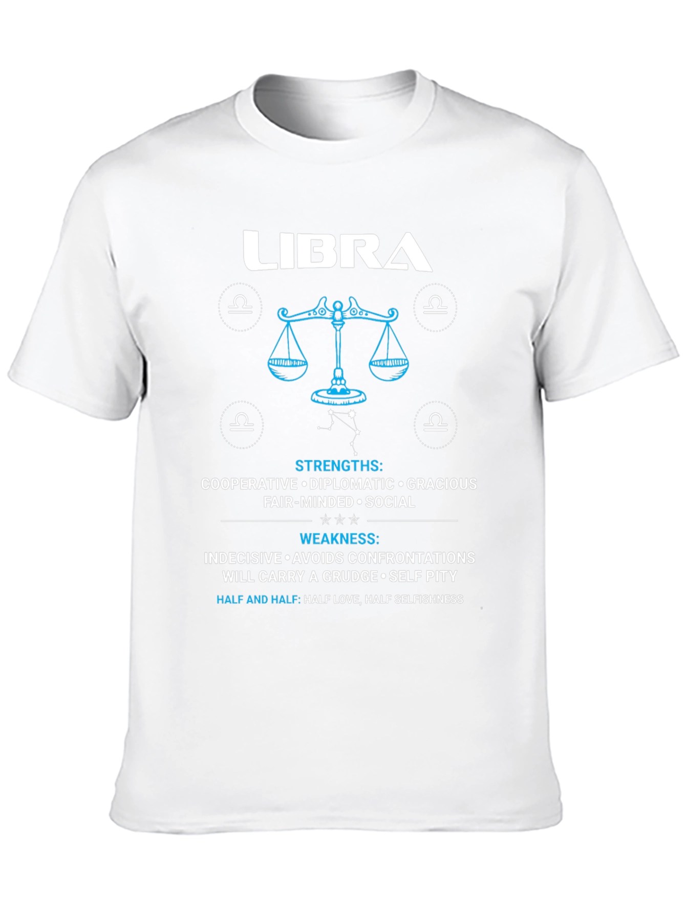 Libra Zodiac Sign Strengths & Weaknesses Graphic T-Shirt
