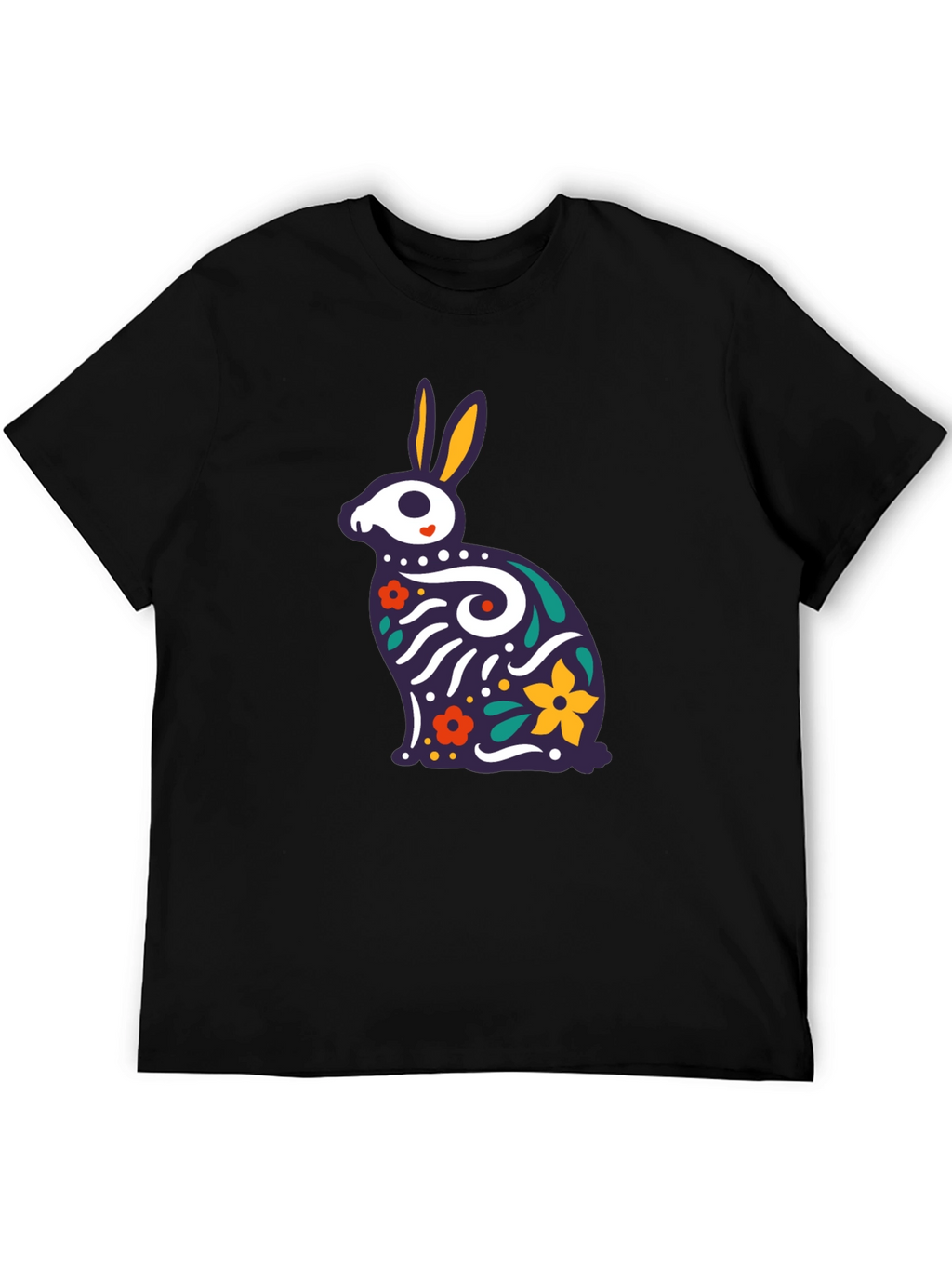 Rabbit Sugar Skull T-Shirt - Dia de los Muertos