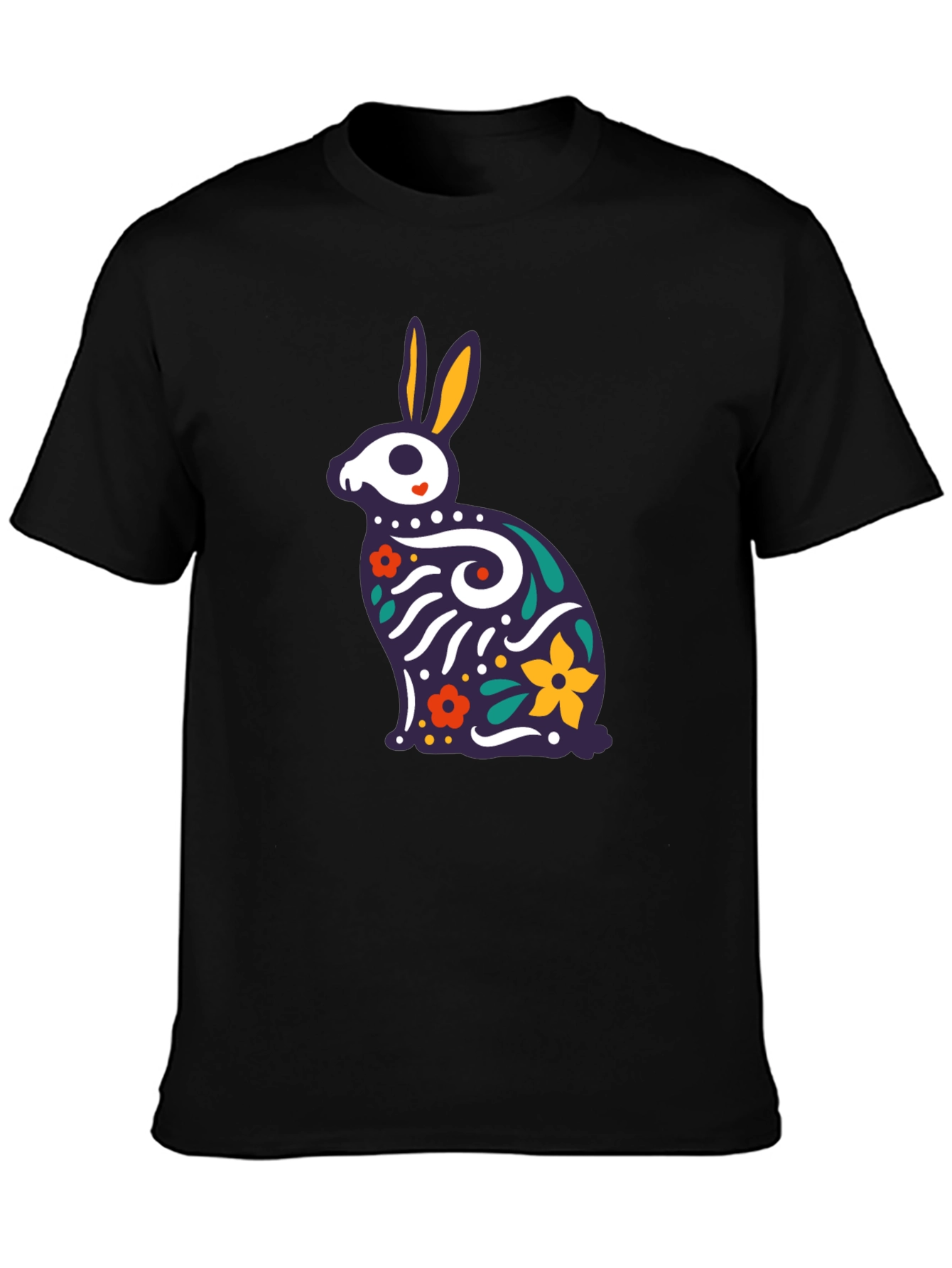 Rabbit Sugar Skull T-Shirt - Dia de los Muertos