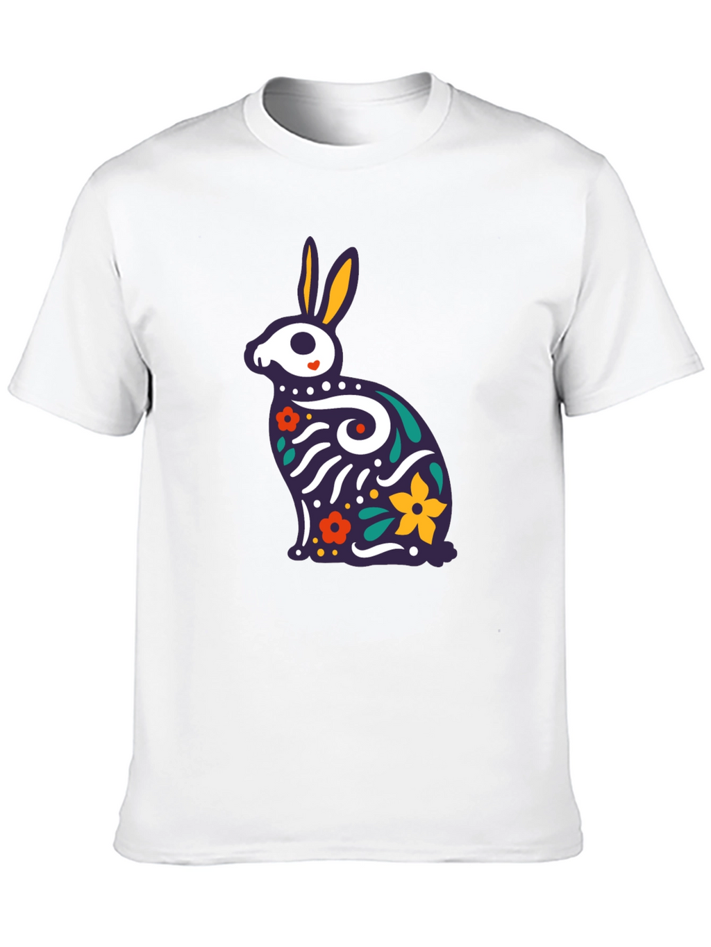 Rabbit Sugar Skull T-Shirt - Dia de los Muertos