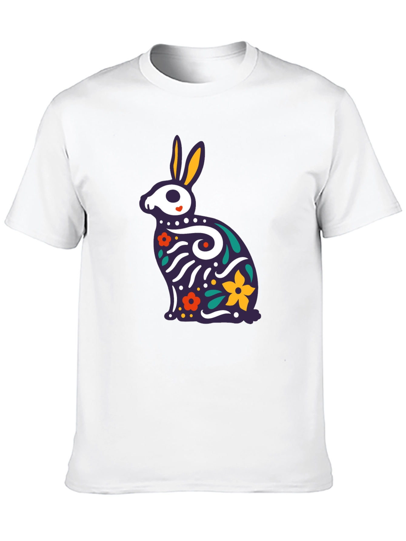 Rabbit Sugar Skull T-Shirt - Dia de los Muertos