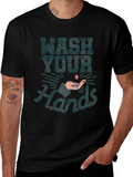 Wash Your Hands Graphic Print T-Shirt
