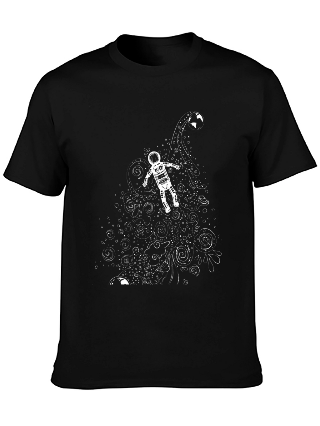 Astronaut Graphic Tee - Mens Black T-Shirt