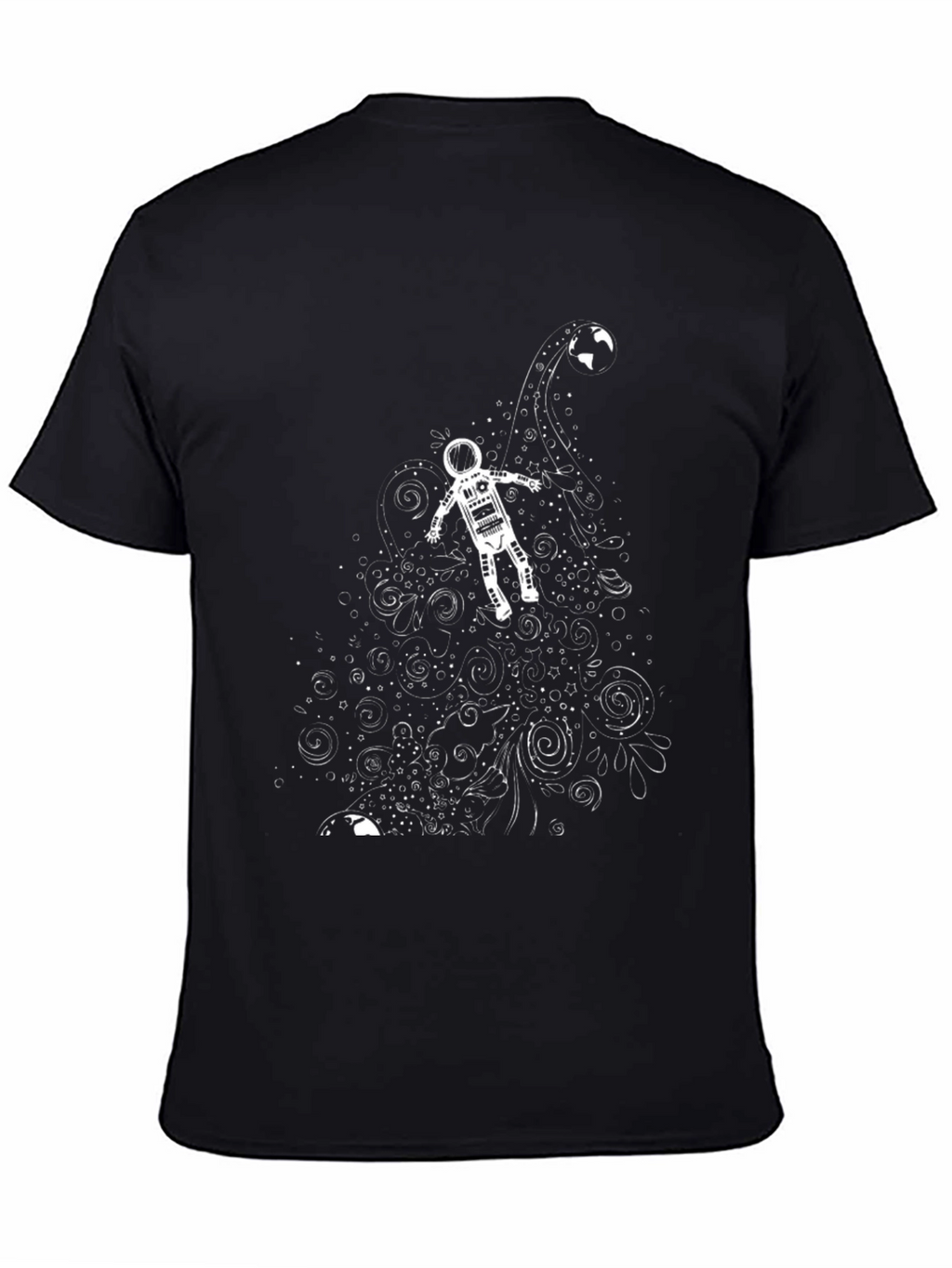 Astronaut Graphic Tee - Mens Black T-Shirt