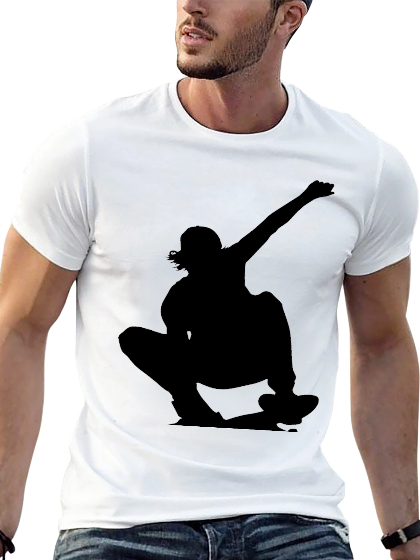 Skateboarder Silhouette Graphic Tee