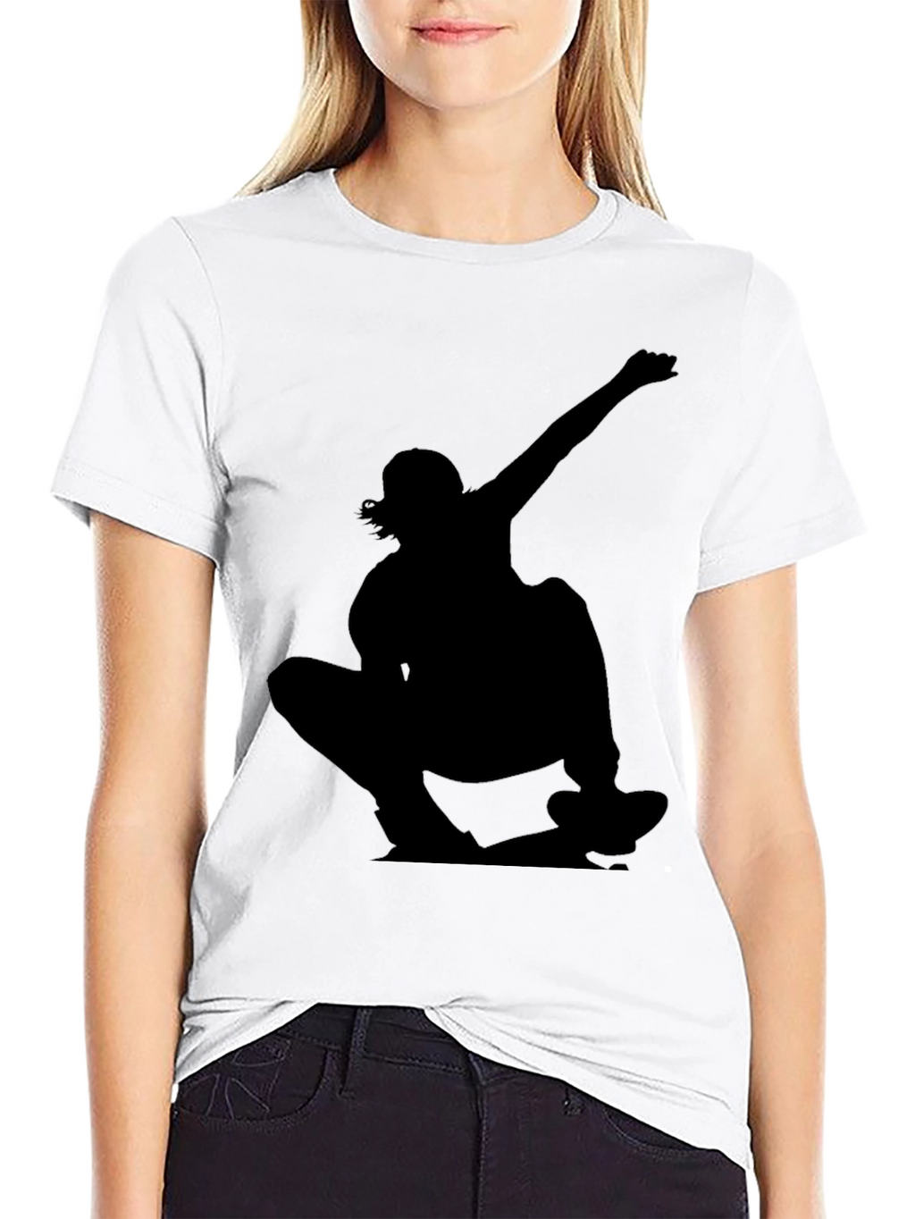 Skateboarder Silhouette Graphic Tee