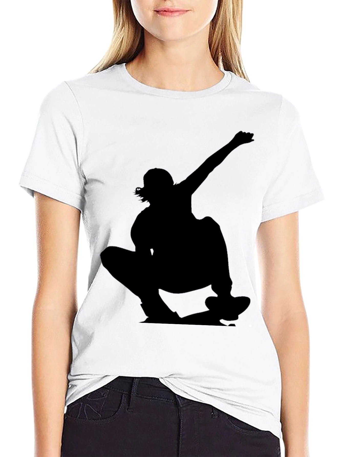 Skateboarder Silhouette Graphic Tee