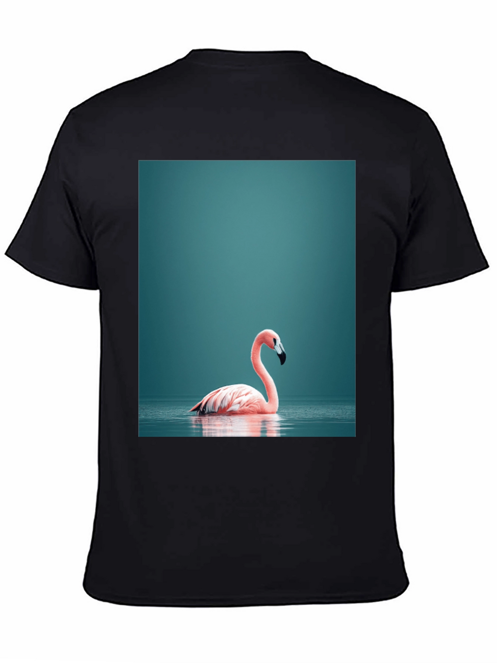 Flamingo Graphic Tee - Stylish Black Cotton T-Shirt