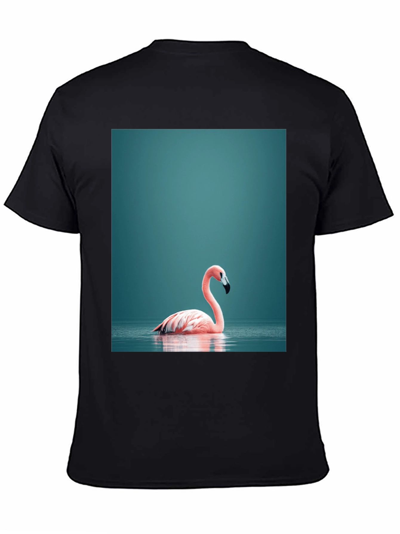 Flamingo Graphic Tee - Stylish Black Cotton T-Shirt