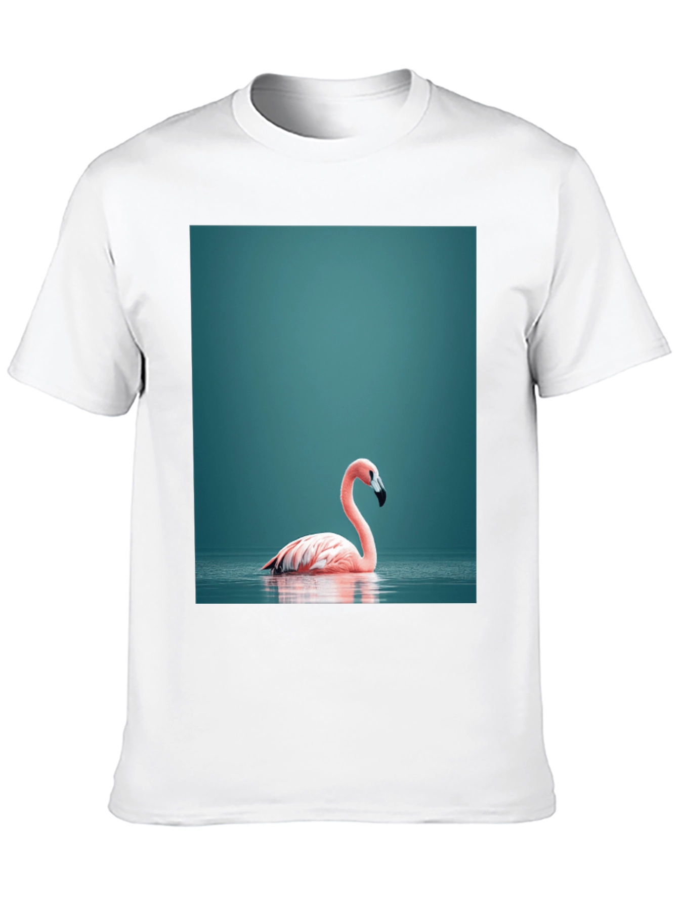 Flamingo Graphic Tee - Stylish Black Cotton T-Shirt