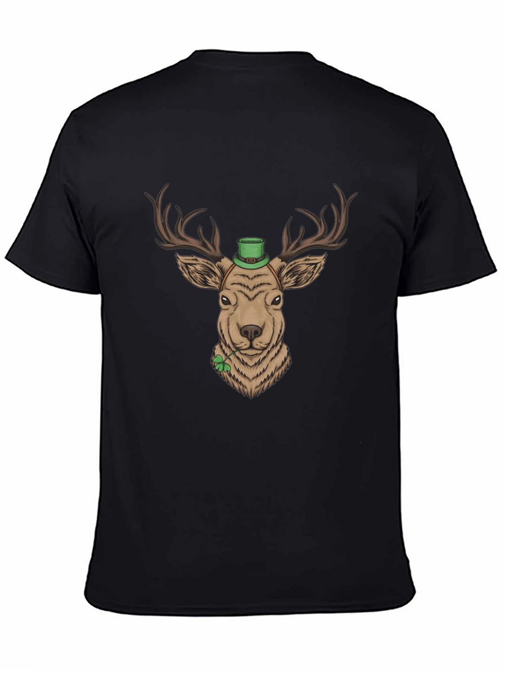 St. Patricks Day Deer Graphic Tee - Black