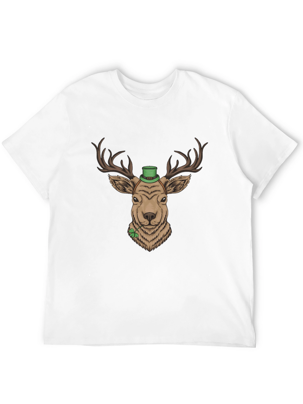 St. Patricks Day Deer Graphic Tee - Black