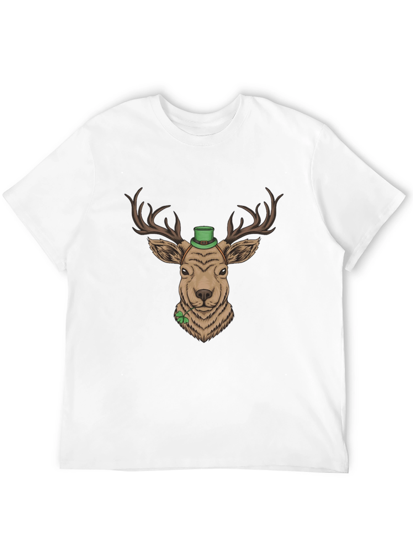 St. Patricks Day Deer Graphic Tee - Black