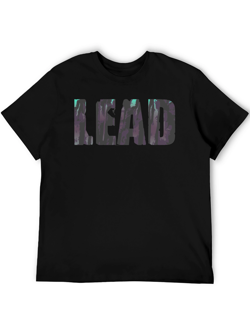 LEAD Graphic Print Black T-Shirt