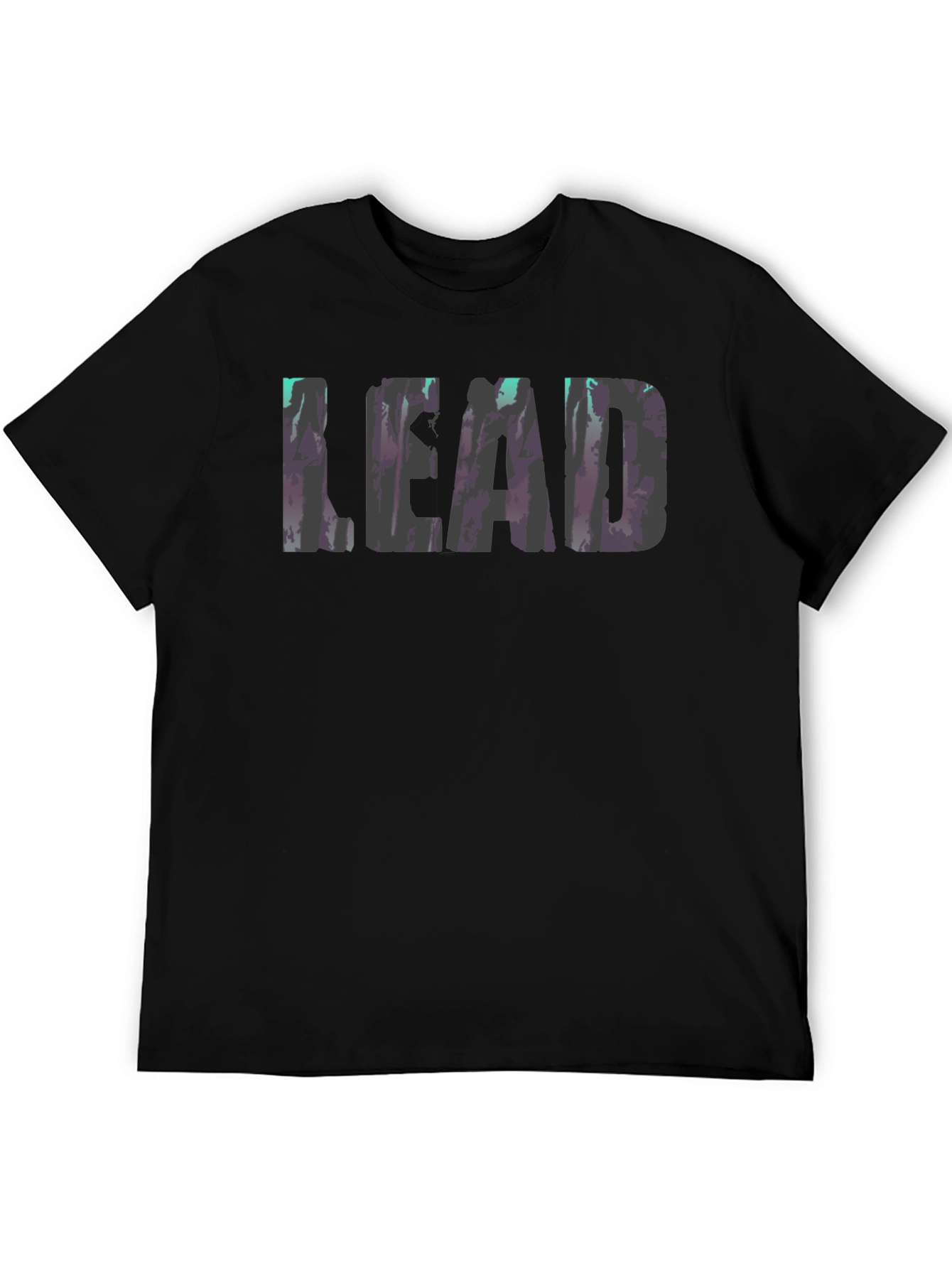 LEAD Graphic Print Black T-Shirt