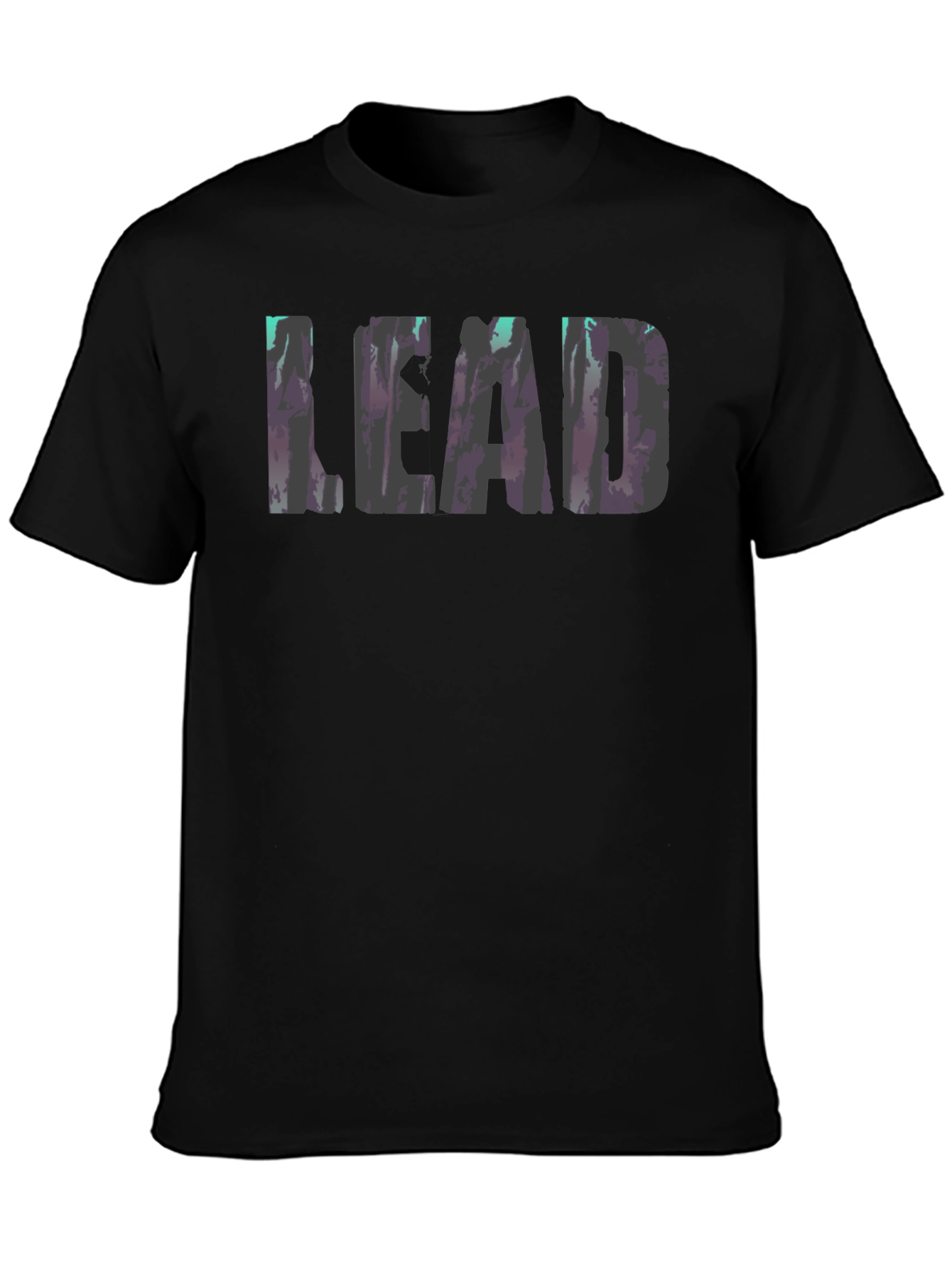 LEAD Graphic Print Black T-Shirt