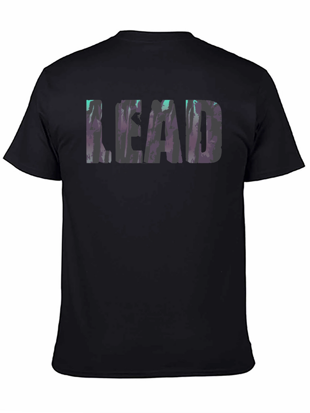 LEAD Graphic Print Black T-Shirt
