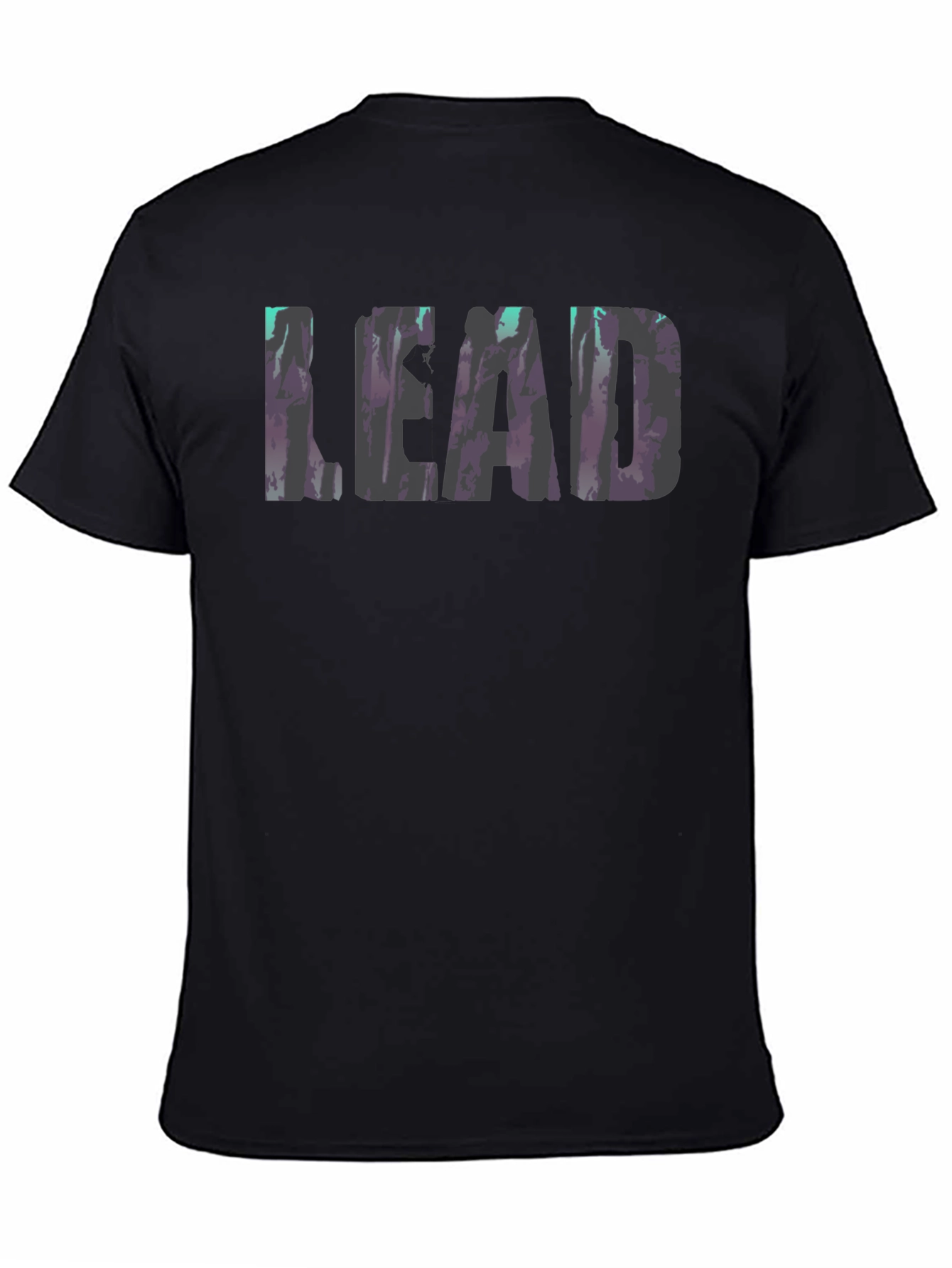 LEAD Graphic Print Black T-Shirt
