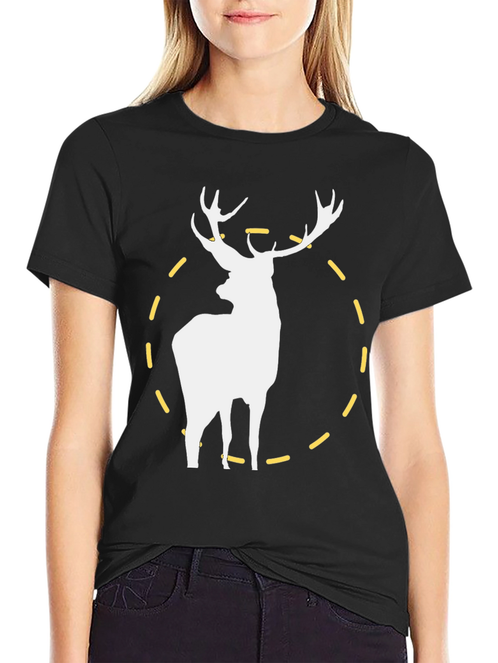 Deer Graphic Tee - Mens Black T-Shirt