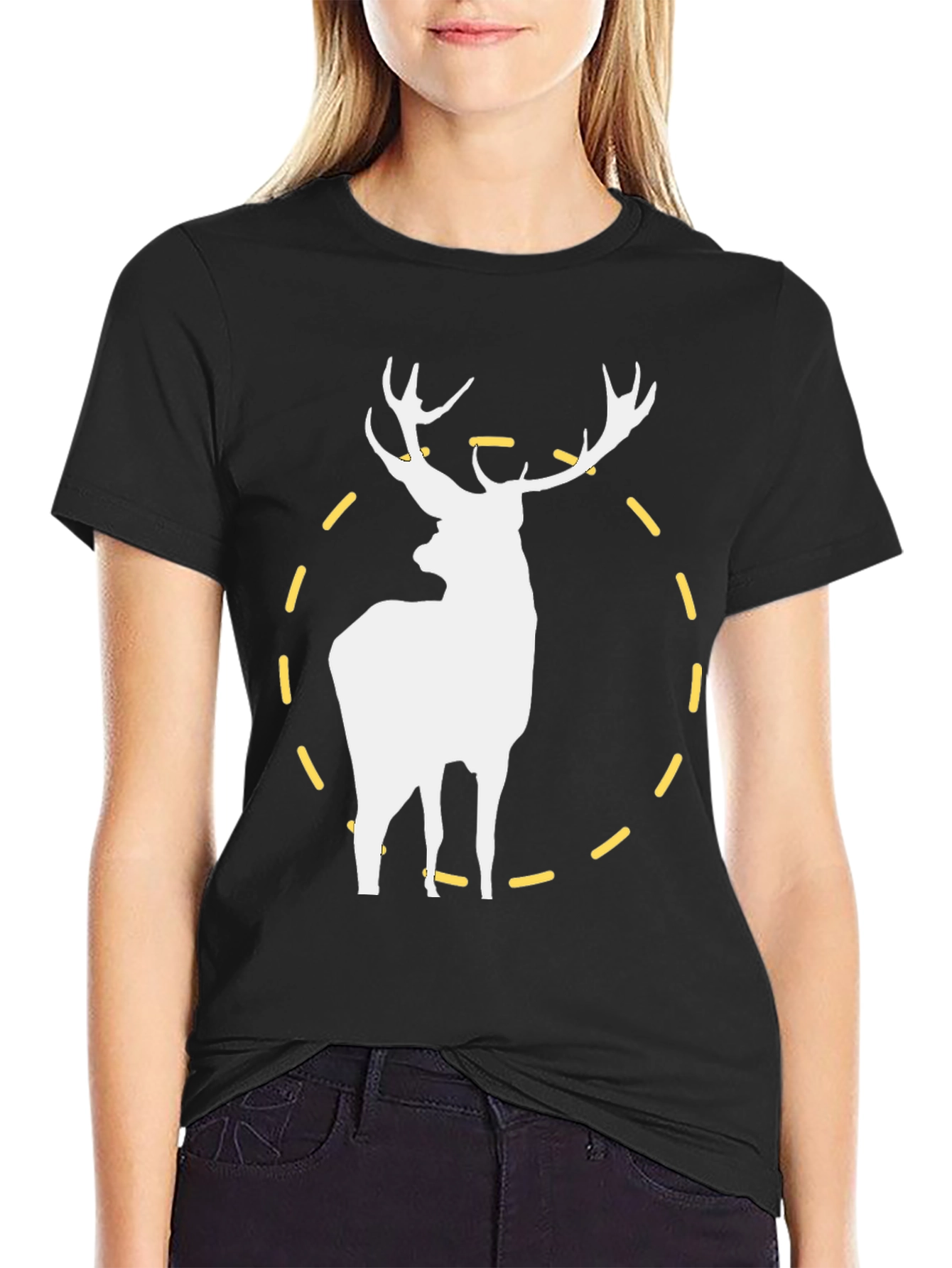 Deer Graphic Tee - Mens Black T-Shirt