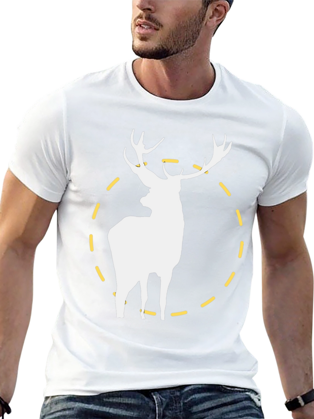 Deer Graphic Tee - Mens Black T-Shirt
