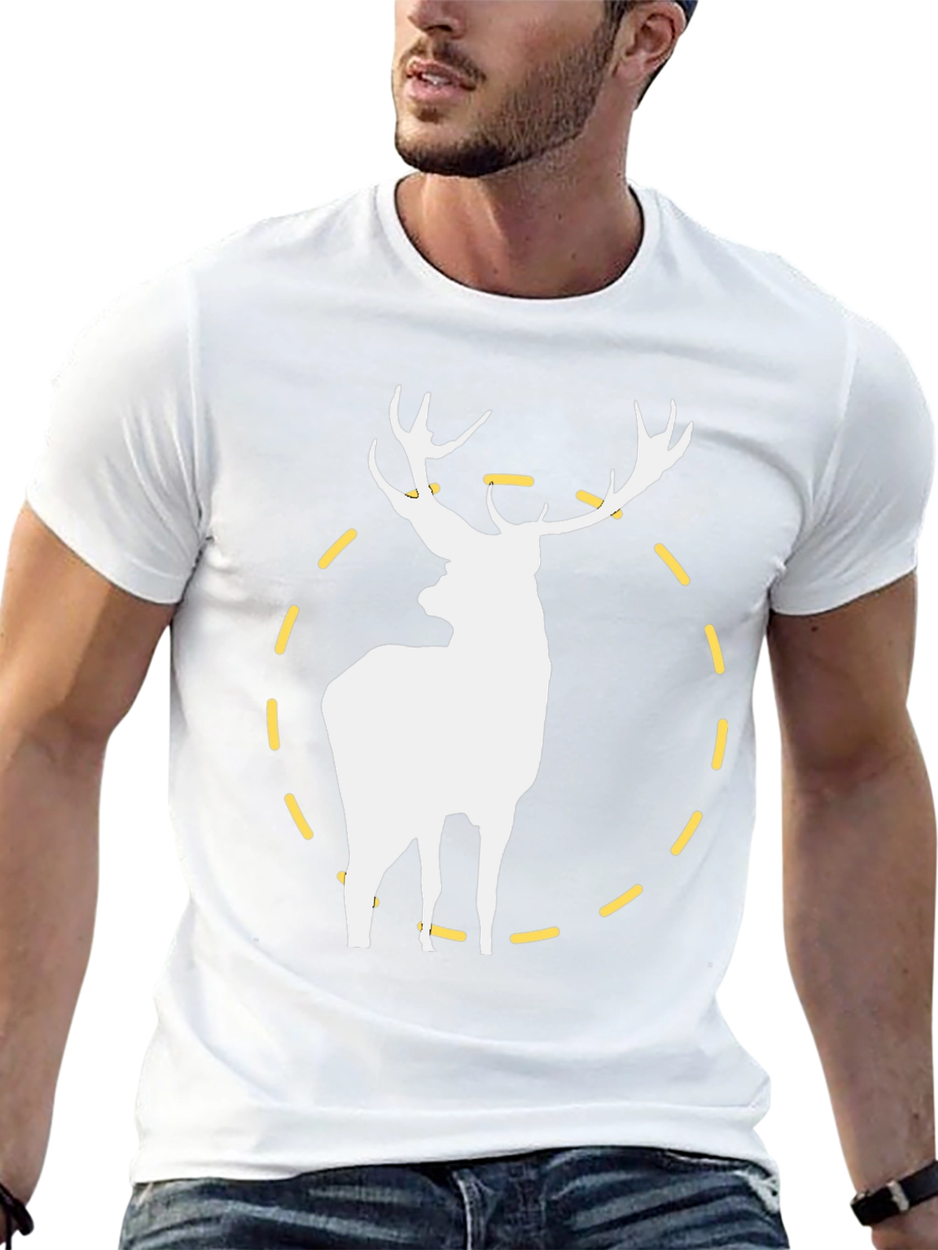 Deer Graphic Tee - Mens Black T-Shirt