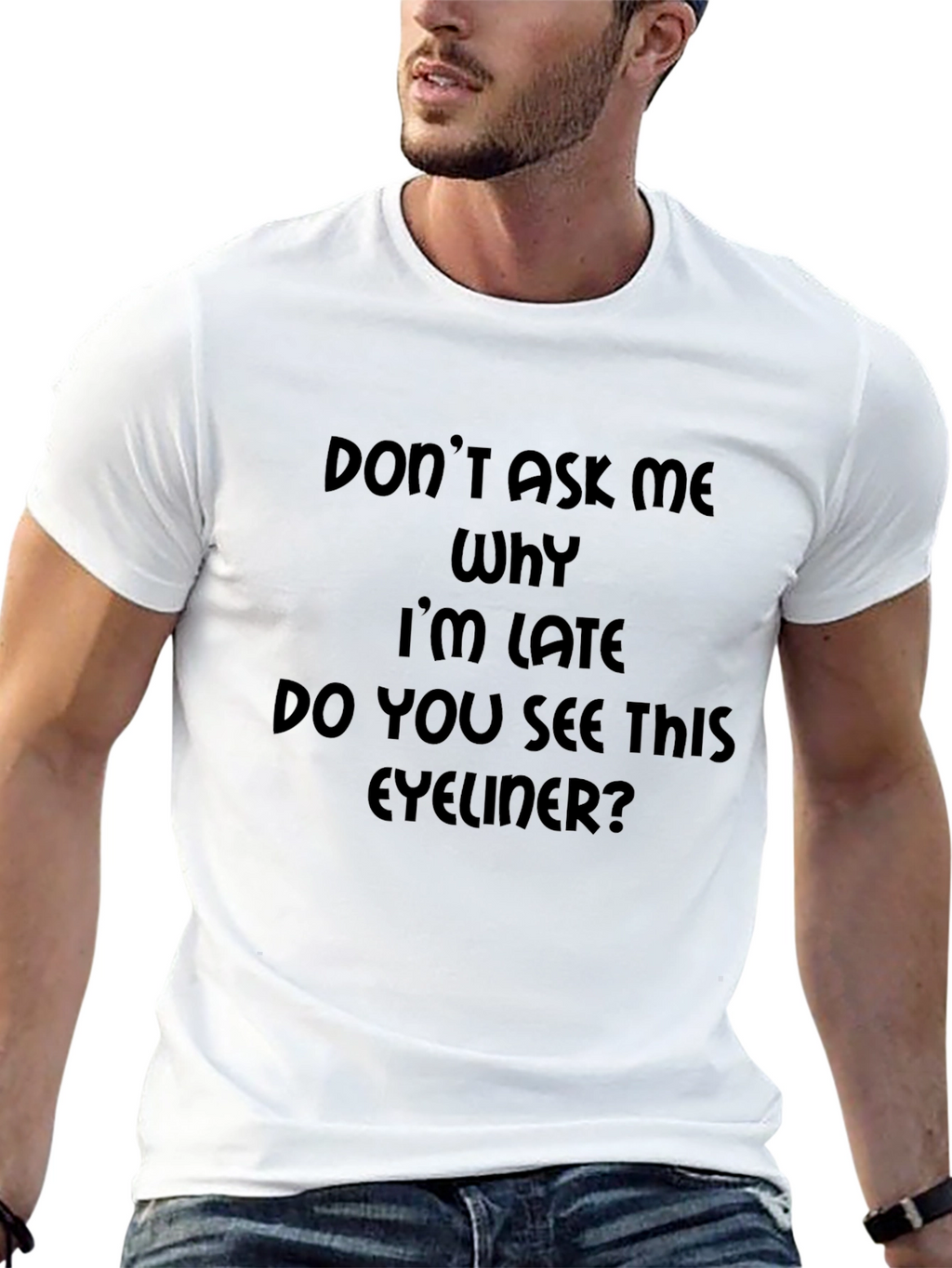 Funny Eyeliner Graphic T-Shirt