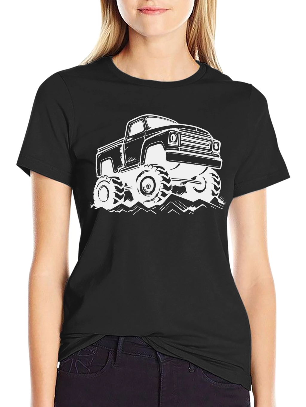 Monster Truck Graphic T-Shirt - Black