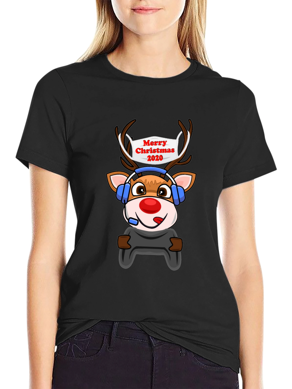 Merry Christmas 2020 Gaming Reindeer T-Shirt