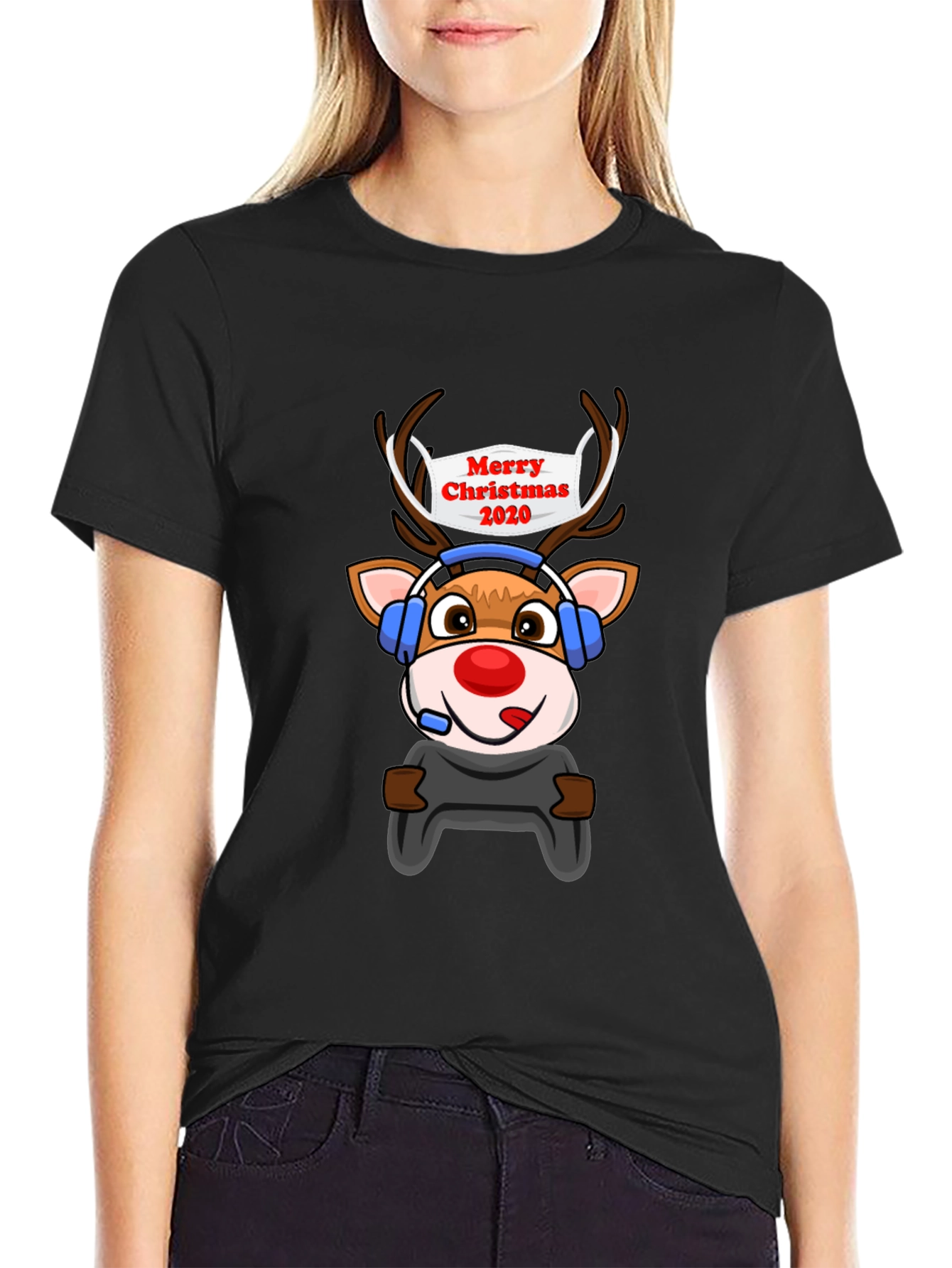 Merry Christmas 2020 Gaming Reindeer T-Shirt