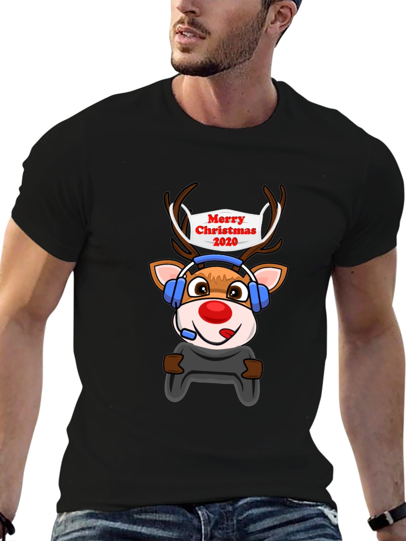 Merry Christmas 2020 Gaming Reindeer T-Shirt