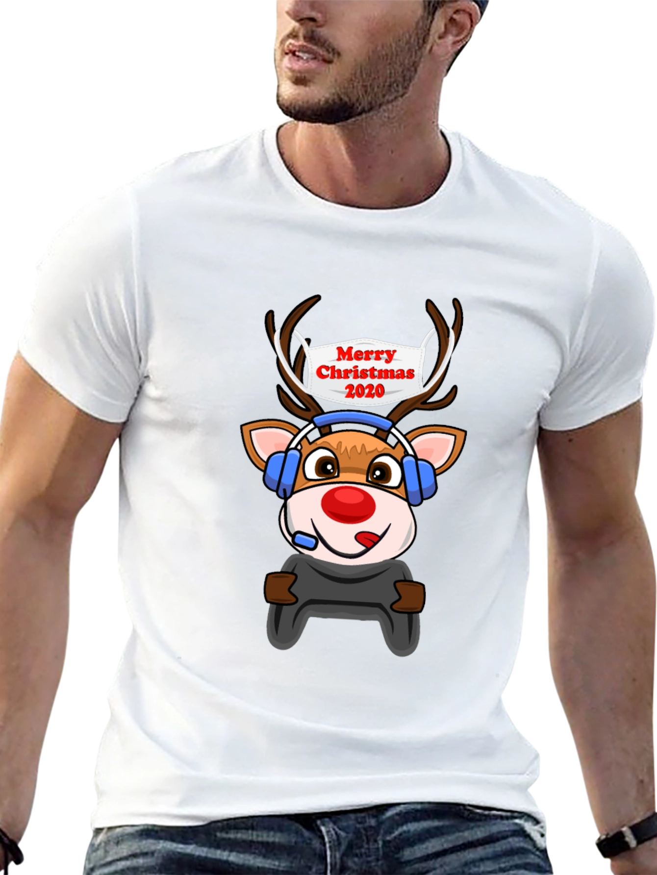 Merry Christmas 2020 Gaming Reindeer T-Shirt