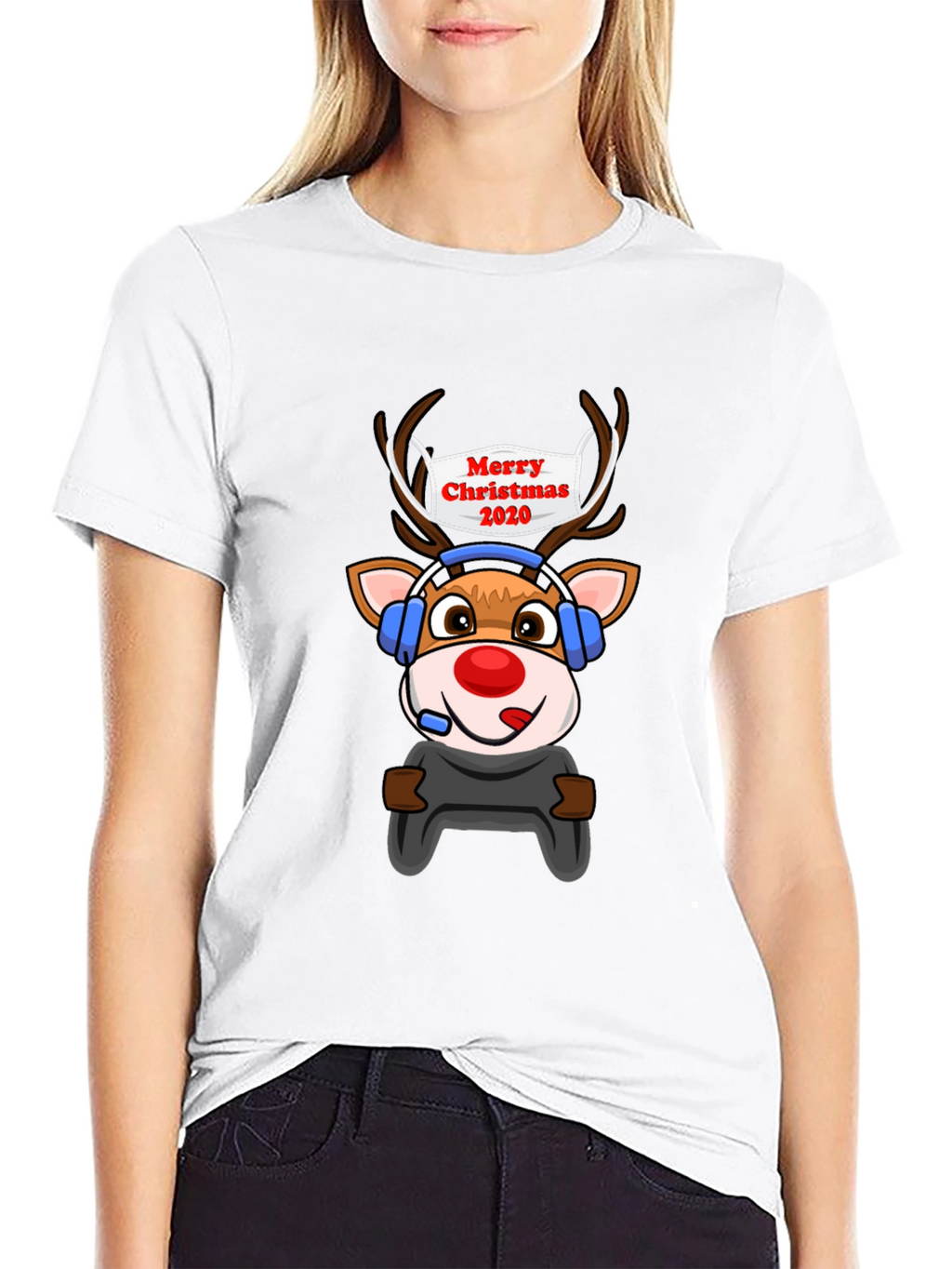 Merry Christmas 2020 Gaming Reindeer T-Shirt
