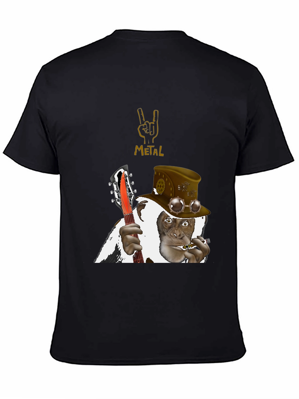 Steampunk Monkey Guitarist T-Shirt