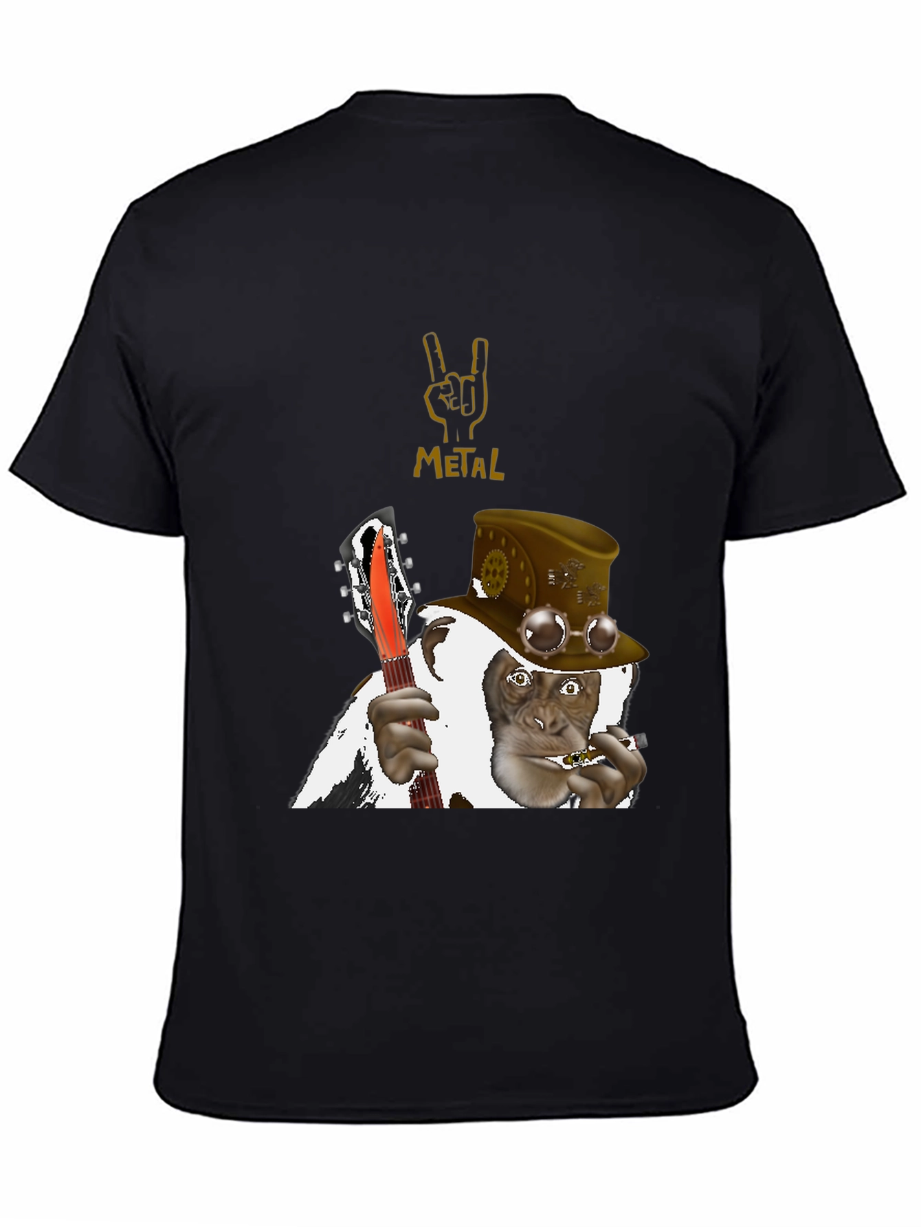 Steampunk Monkey Guitarist T-Shirt
