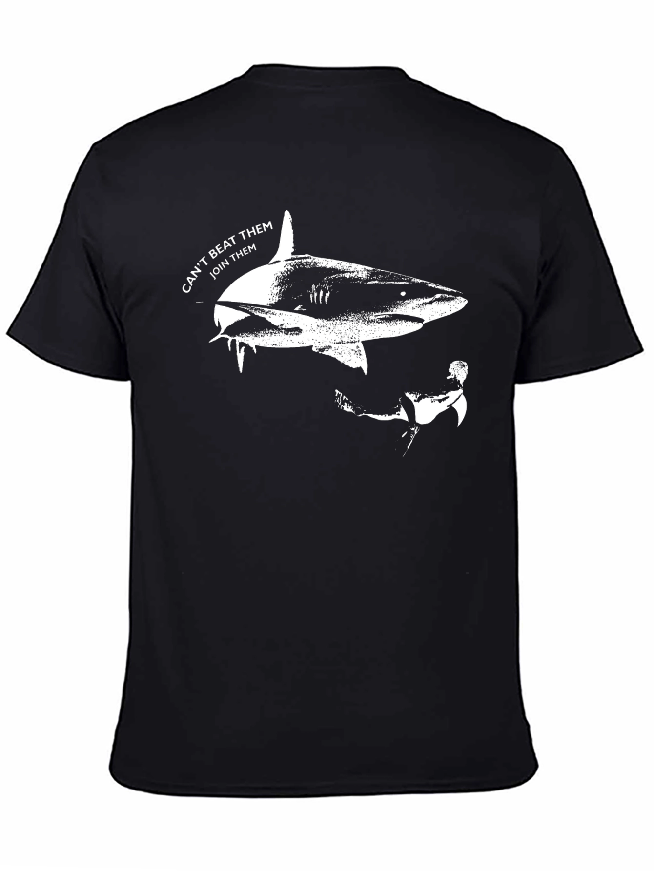 Shark Diver T-Shirt - Cant Beat Them Join Them