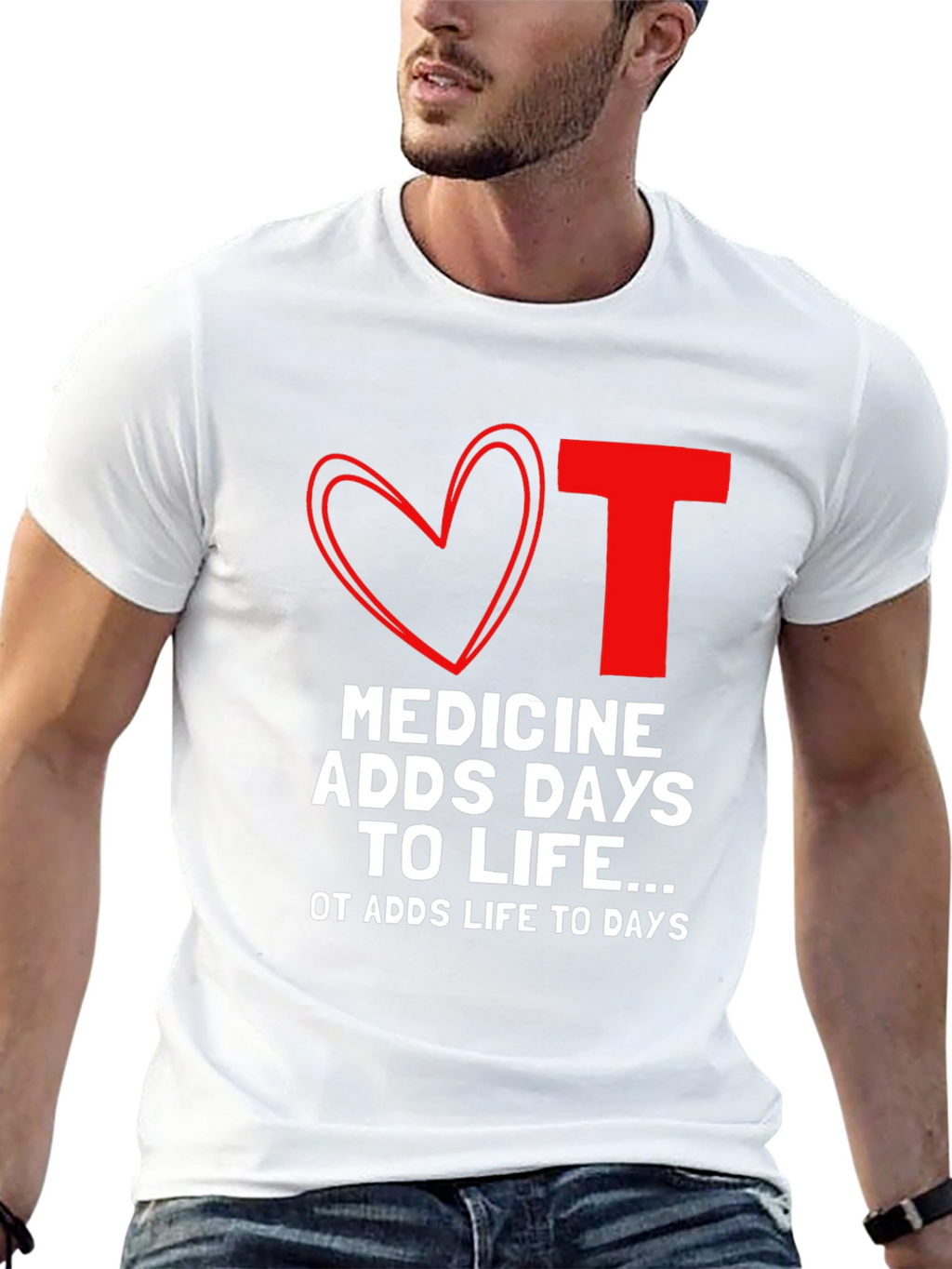 OT Medicine Adds Life to Days Black T-Shirt