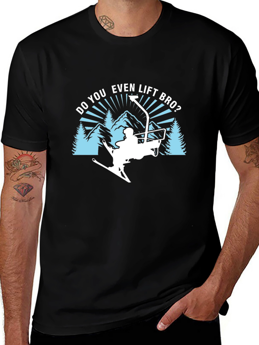 Do You Even Lift Bro? Ski T-Shirt