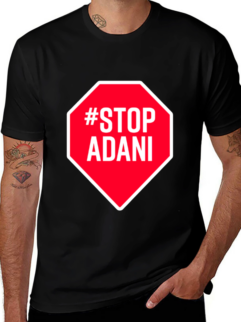 Stop Adani Activist Graphic Tee - Protest T-Shirt