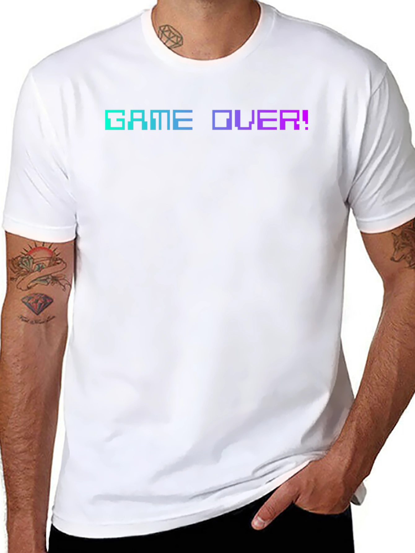 Retro Game Over T-Shirt - Pixelated Design