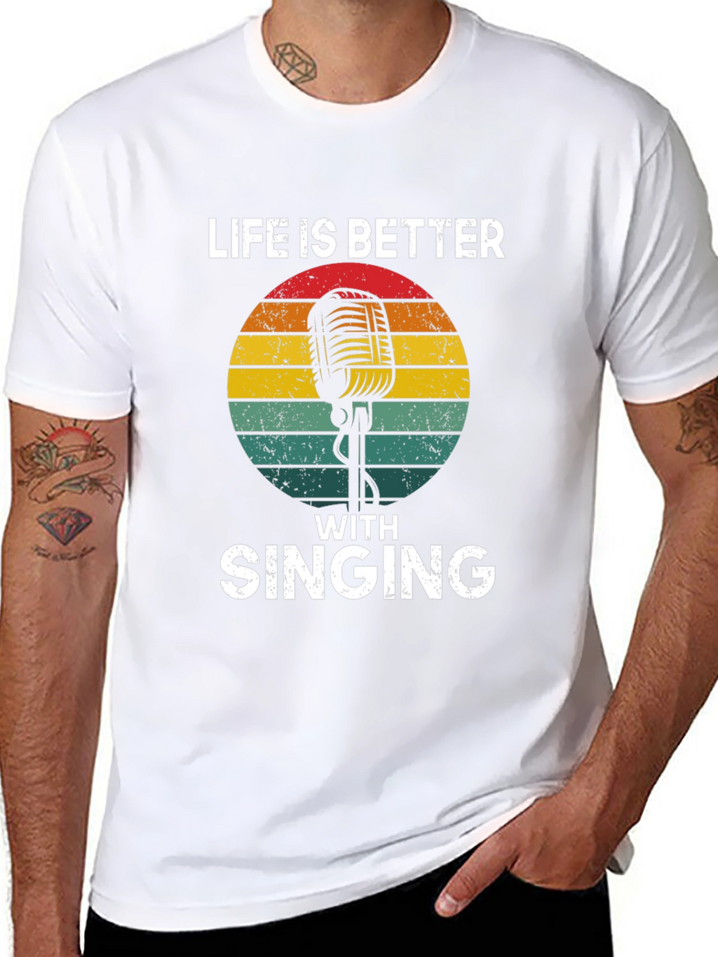 Life is Better with Singing Black Graphic Tee