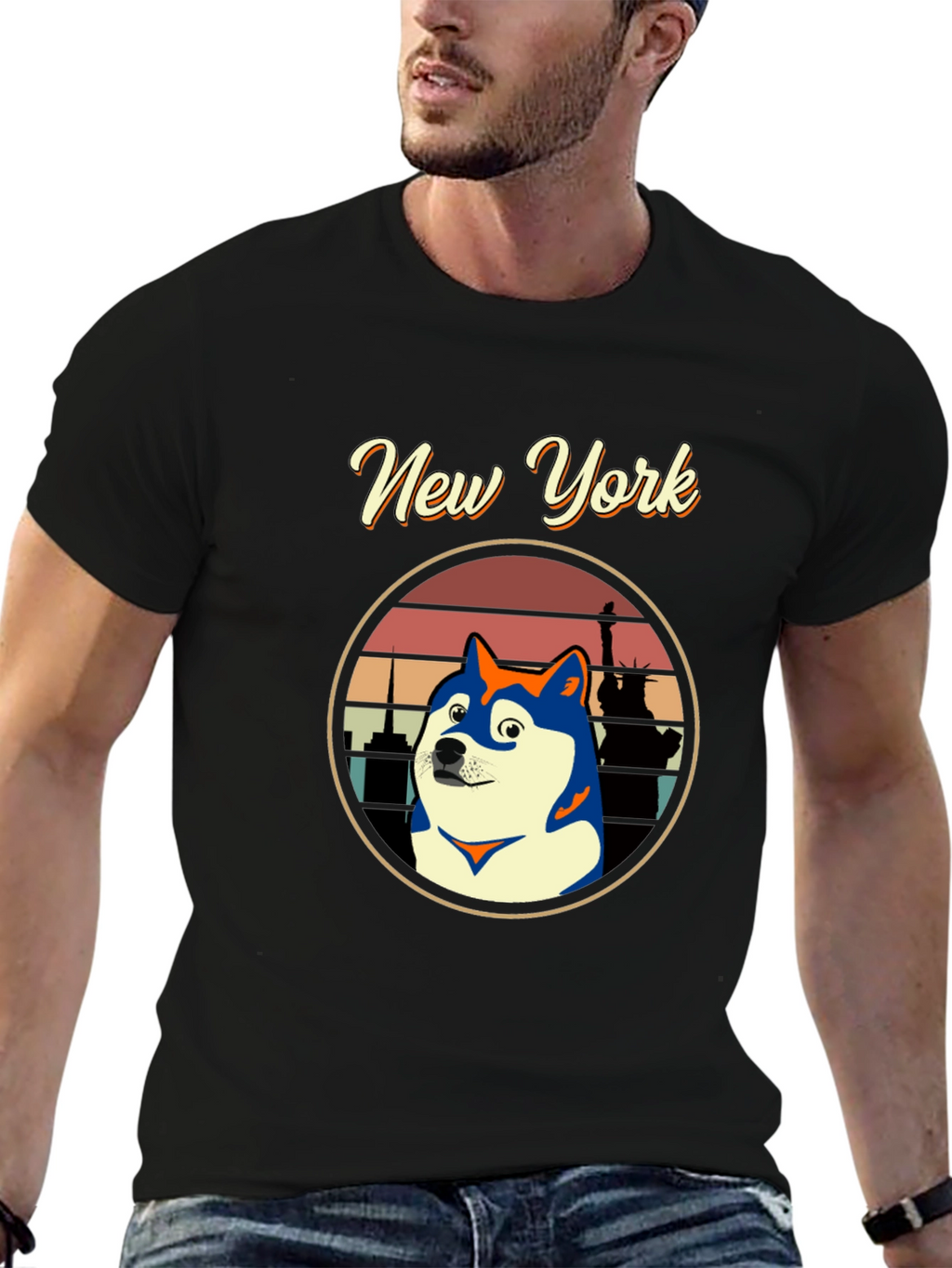 New York Doge Crew Neck T-Shirt