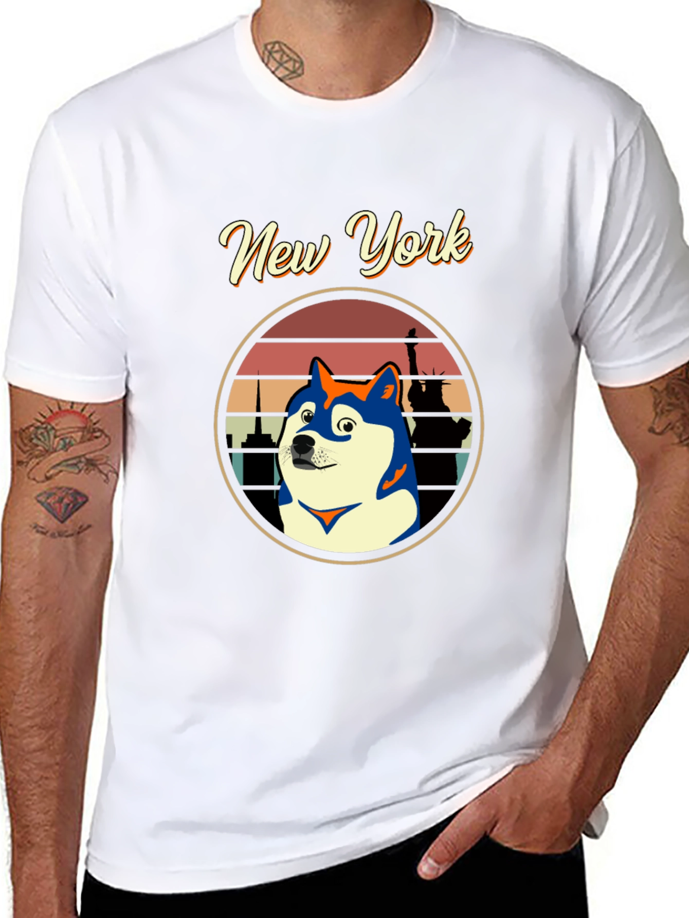 New York Doge Crew Neck T-Shirt