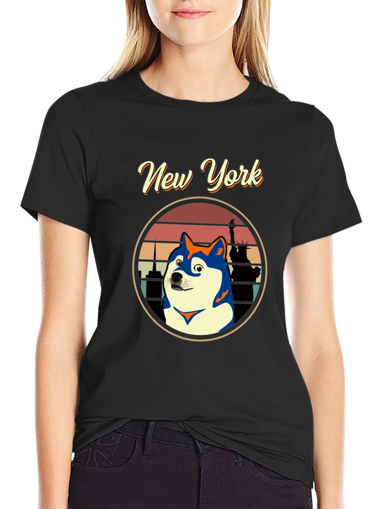 New York Doge Crew Neck T-Shirt