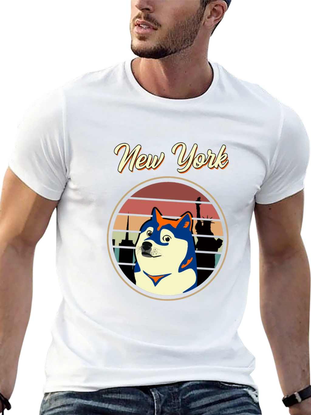 New York Doge Crew Neck T-Shirt