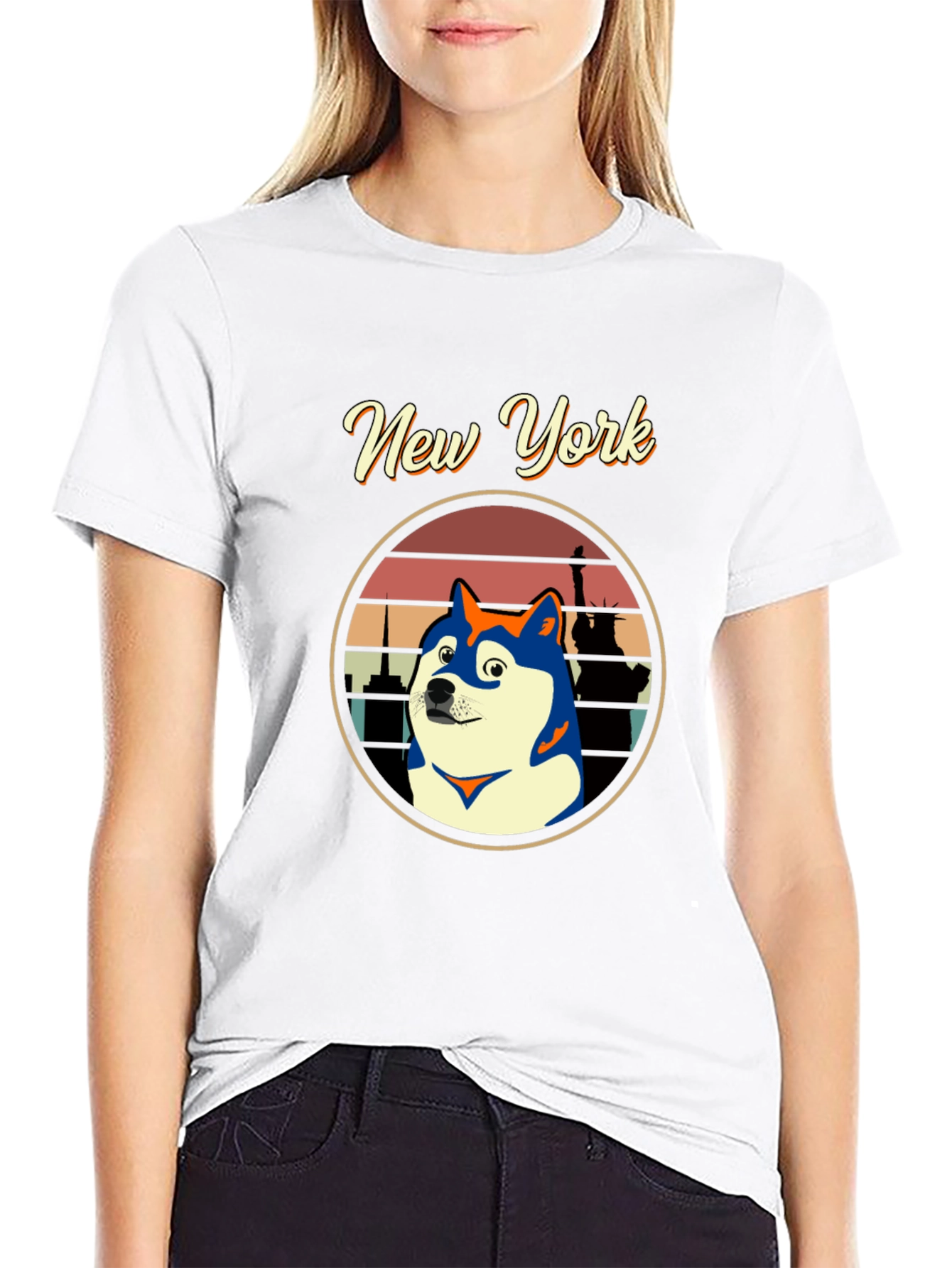 New York Doge Crew Neck T-Shirt