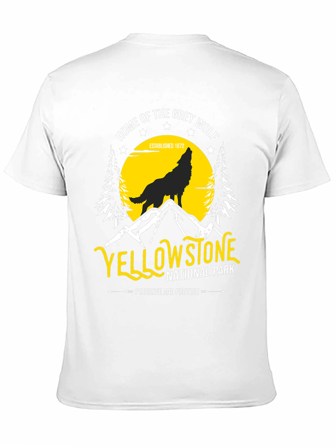 Yellowstone National Park Grey Wolf T-Shirt
